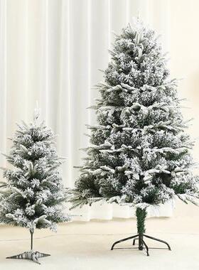 速发耶诞雪景树雪场景拍摄装饰树耶诞树冰雕馆饰装雪树植绒雪景耶