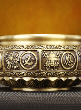 速发全铜聚宝盆装品新中式家居办公室摆饰件摆设公司开业乔迁礼品