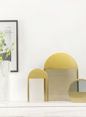 速发简约欧式大理售金属窗口形石长方形摆件样板房状楼处软装饰品