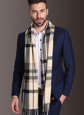 New Europe Fashion Shawl Scarves Men Winter Warm Tartan Scar