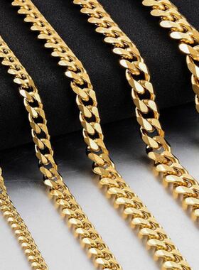 Stainless Necklace Men Simple Handmade Strand Bead Necklace