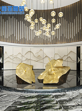 酒店大堂大厅落地雕塑玄关过道楼梯口装饰品商业中心会所创意摆件