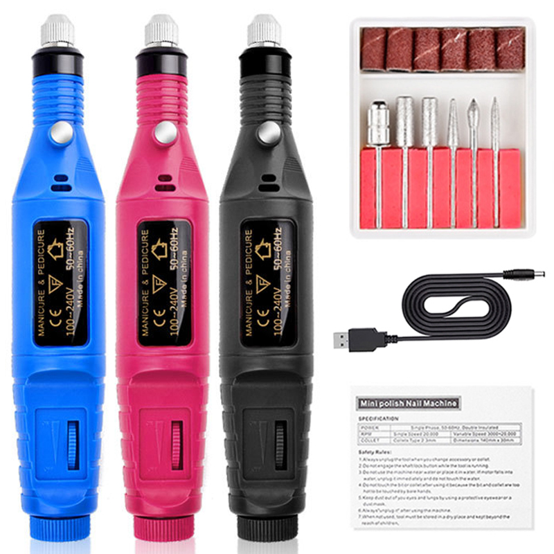 1Pc Professional Electric Nail Sander USB a Silencer Nail El - 图0