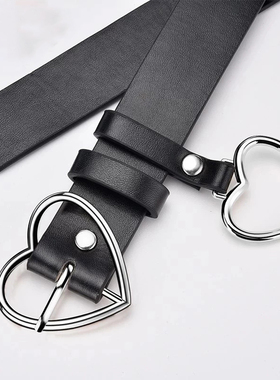 Genuine leather ladies high quality alloy love pin buckle fa