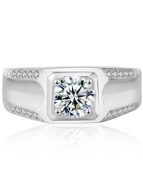 18K Gold color 1 Carat Diamond Jewelry Ring for Men Bijoux J