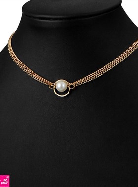 Simple choker Necklace Sweet elegant Pearl Clavicle chain