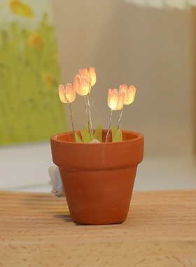 极速郁金香小夜灯diy手工实用花束生日礼物女生闺蜜送女朋友女孩