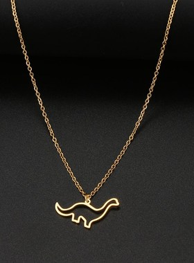 Stainless Steel Necklaces Hollow Dinosaur Animal Pendant Man