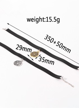 新款Yennefer美女巫师3皮革项圈项链 古金古银两色饰品