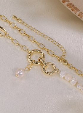 Simple Pearl Pendant Necklace Ladies Party Clavicle Chain