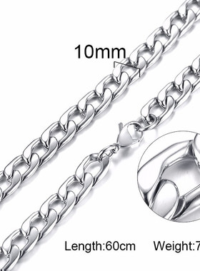 Men Round Cuban Link Chain Necklace Gold  Hiphop Boy Jewelry