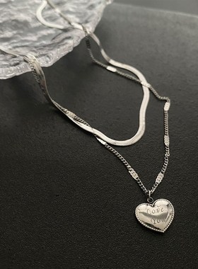 2023 New Arrival Titanium Steel Simple Letter Love Pendant