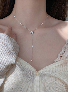 Trendy Pendant 925 Sterling Chain Necklace Maple leaf Shape