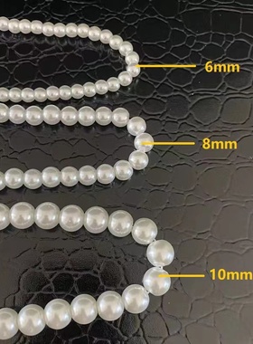 Pearl Necklace Men Simple Handmade Strand Bead Necklace New