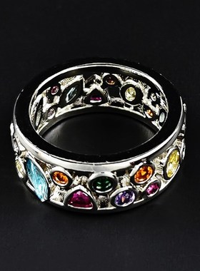 Exquisite Geometric Pattern Hollow Ring For Women Color Rhin