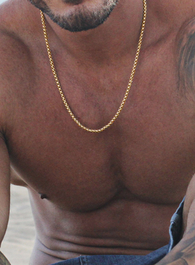 2020 Fashion New  Box Chain Necklace Men Titanium Steel  Cha