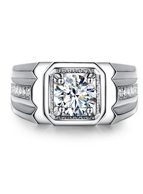 New temperament mens open ring temperament inlaid zircon in