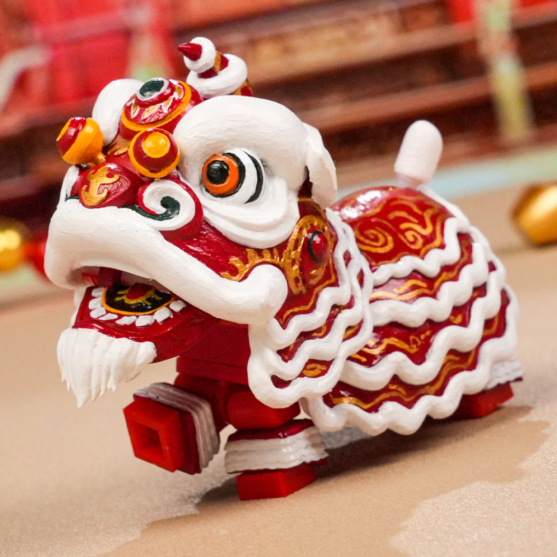 三国演义乐高人仔关羽舞狮醒狮雄狮少年2积木人手办摆件模型玩具,淘宝优惠券,粉丝福利购,淘宝优惠卷