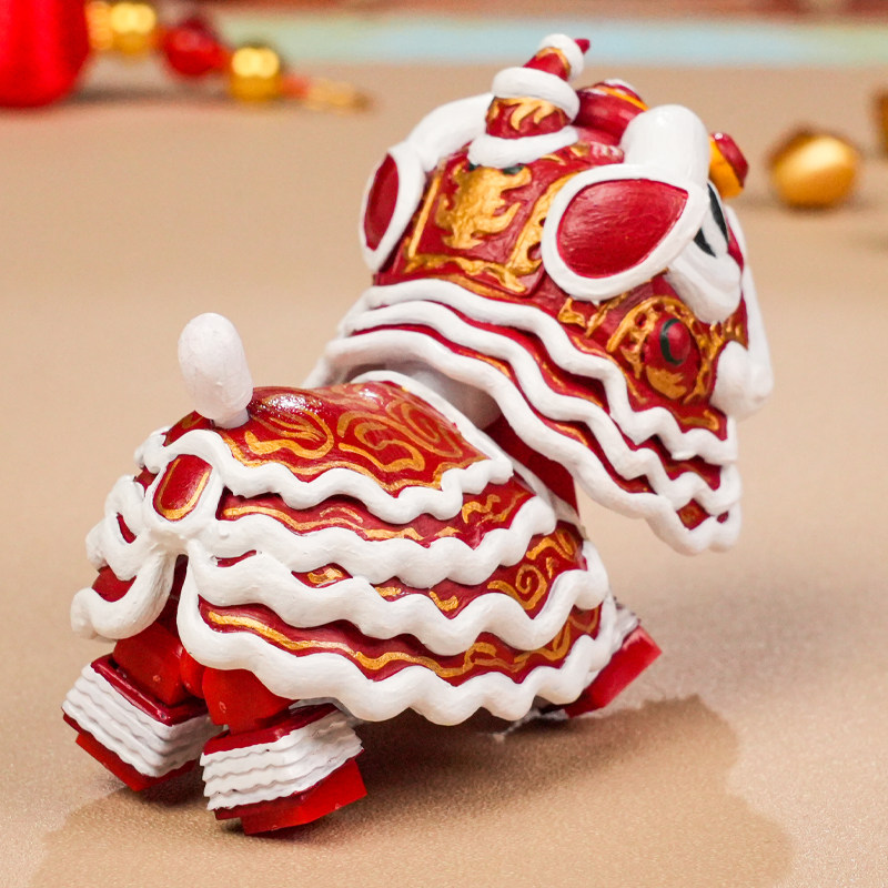 三国演义乐高人仔关羽舞狮醒狮雄狮少年2积木人手办摆件模型玩具,淘宝优惠券,粉丝福利购,淘宝优惠卷