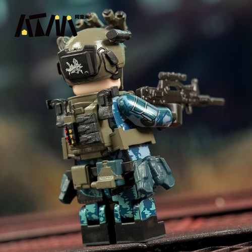 三角洲行动威龙红狼乐高人仔小积木周边兵人偶军事模型手办玩具枪 - 图2