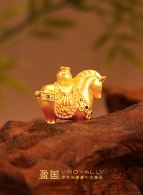 唐马吊坠新中式可爱小马