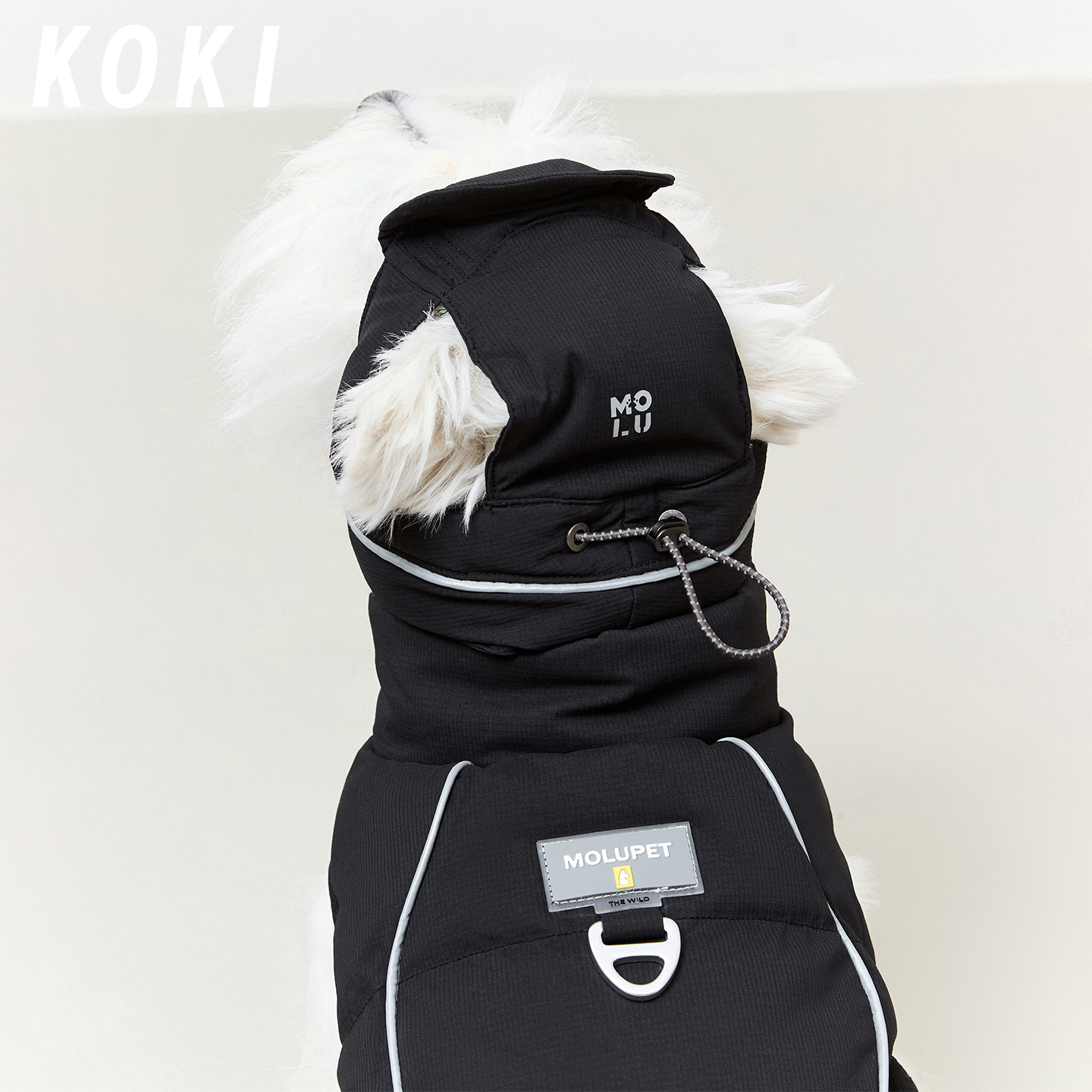 KOKI宠物羽绒服90白鹅绒秋冬保暖技能防风防寒冬季连帽中小型犬 - 图2