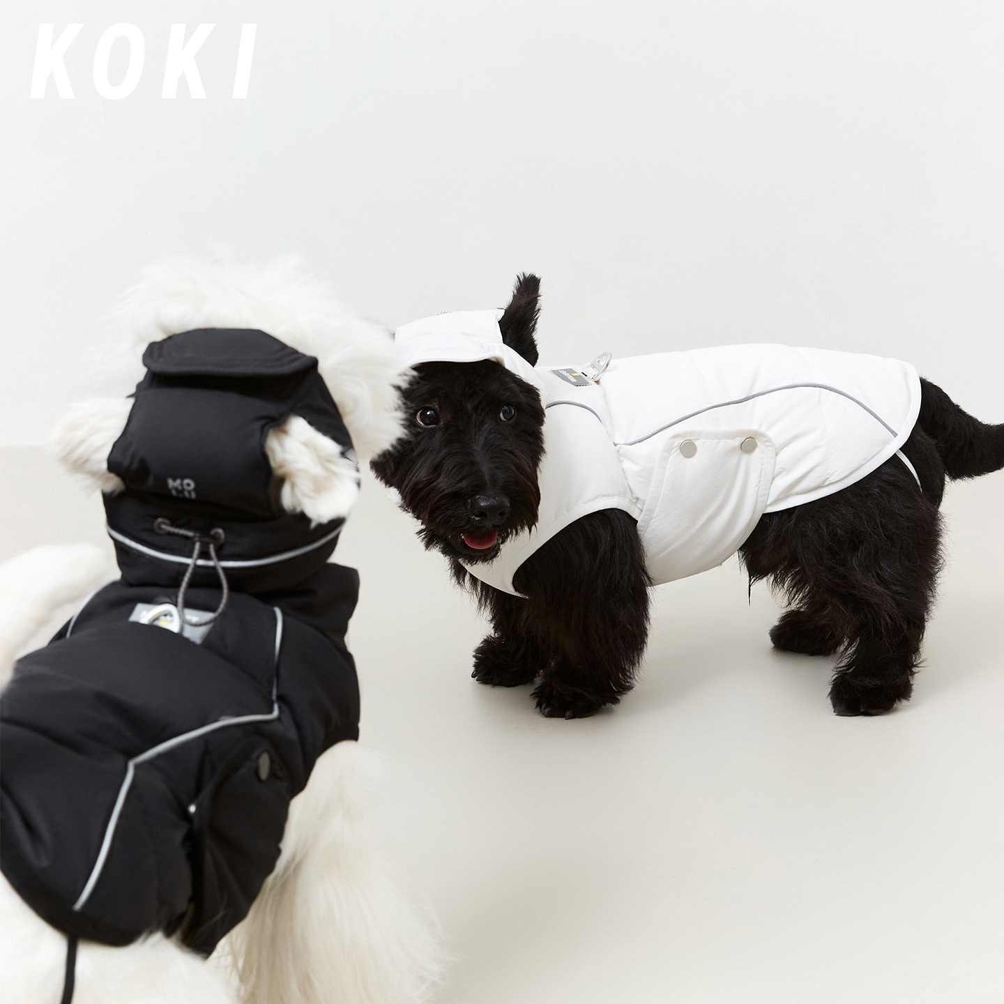 KOKI宠物羽绒服90白鹅绒秋冬保暖技能防风防寒冬季连帽中小型犬 - 图3