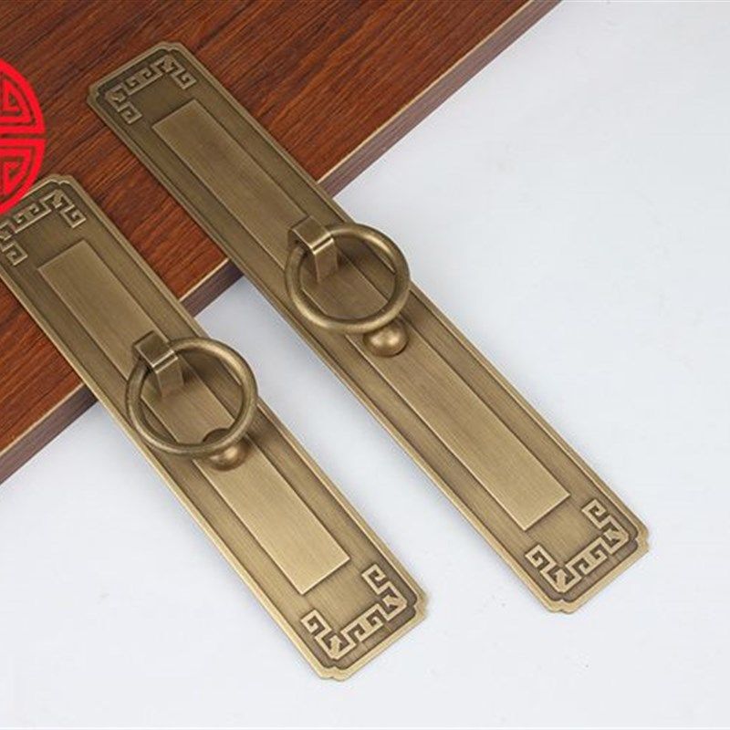 中式纯铜a花格门铜把手方形大门衣柜房门把手仿古实木窗扇门铜拉,淘宝优惠券,粉丝福利购,淘宝优惠卷