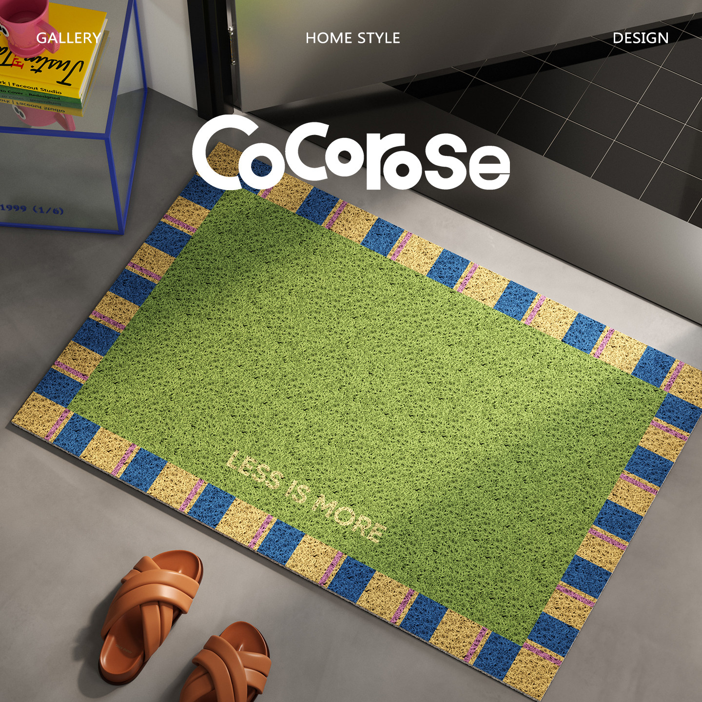 彩色相框多巴胺丝圈入户门地垫进门脚垫蹭土防滑耐脏2026新款地垫,淘宝优惠券,粉丝福利购,淘宝优惠卷