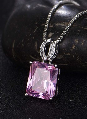 New temperament wild four-claw zircon pink diamond yellow di