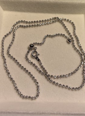 意大利进口工艺钻石链百搭自由调节长度纯银项链