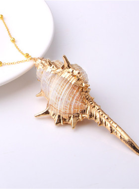 Boho Conch Shells Necklace Sea Beach Shell Pendant Necklace