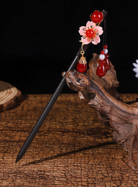 Handmade Wooden Hairpin Vintage Tassel Hair Stick Personaliz