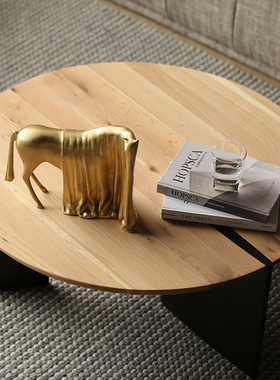 速发 办客创意轻奢级厅高公室桌面金属铜蒙面盖头马摆件