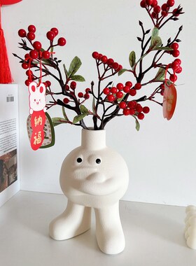 速发高颜值家陶瓷花瓶喜庆节日装饰新宅新风新居件面摆台乔迁礼物