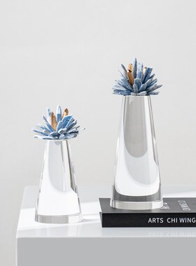 速发简约紫室晶摆件工艺品玄间酒柜办公水样板关软装家居饰品