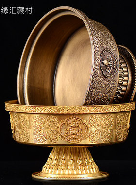 速发铜水供财铜财宝天王水路供五陆财神神像藏产用品摆件