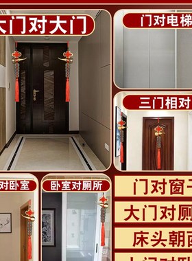 华盛真品五帝钱门对门葫芦挂饰吉祥结铜钱串招财五吊钱纯铜入户门