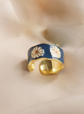 极速Fashion Korean Style Flower Wreath Rings for Women Punk