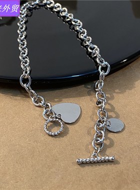 Love necklace clavicle chain Cold wind Fashionable Hip hop