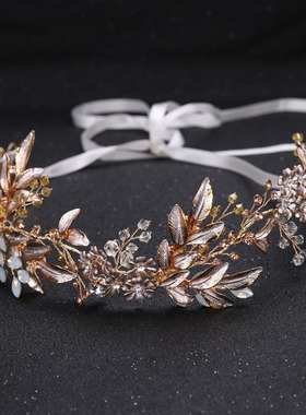 极速Fashion Headbands For Women Vintage Golden Headwear Whit