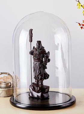 永生花玻璃罩工艺品佛像珠宝透明展示盒婚鞋饰品蛋糕防尘罩子大号