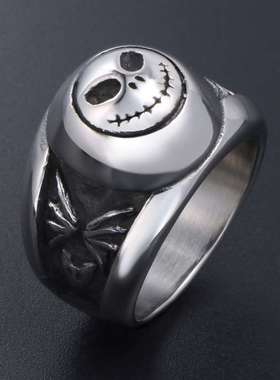 Ring mens Retro index finger titanium steel ring personalit