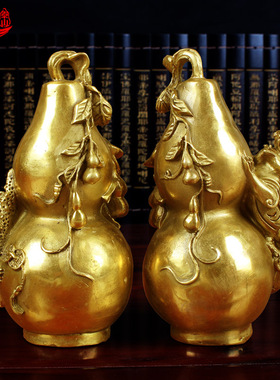 速发福葫芦葫件铜铜禄葫芦貔貅家居摆设摆芦八宝葫芦摆件