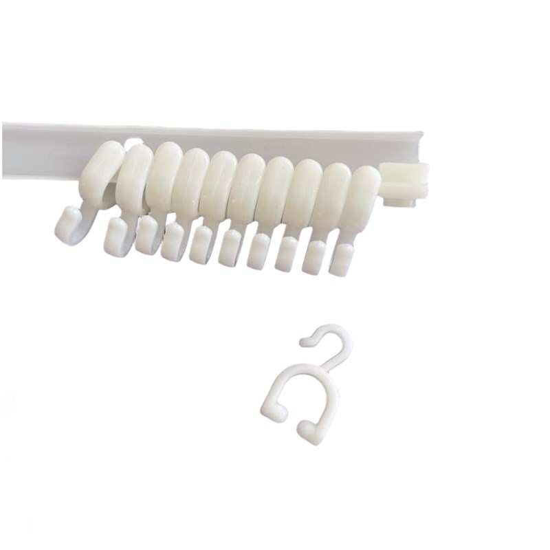 速发宿舍滑轨配件上条铺床帘一体式滑轨皮下挂带扎钩阻流塞小勾子 - 图3