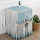 Floral simple washing machine cover fabric lace dust cover does not take off the drum when turned on and opens sideways for sun protection