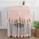 Floral simple washing machine cover fabric lace dust cover does not take off the drum when turned on and opens sideways for sun protection