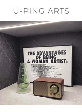 样板间软装饰品书柜桌面家居摆件仿真花相架挂画玻璃工艺品ZH3498