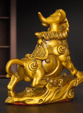 铜牛摆件金钱牛旺市华尔街牛店铺开业送礼生肖牛擡头福牛牛气冲天