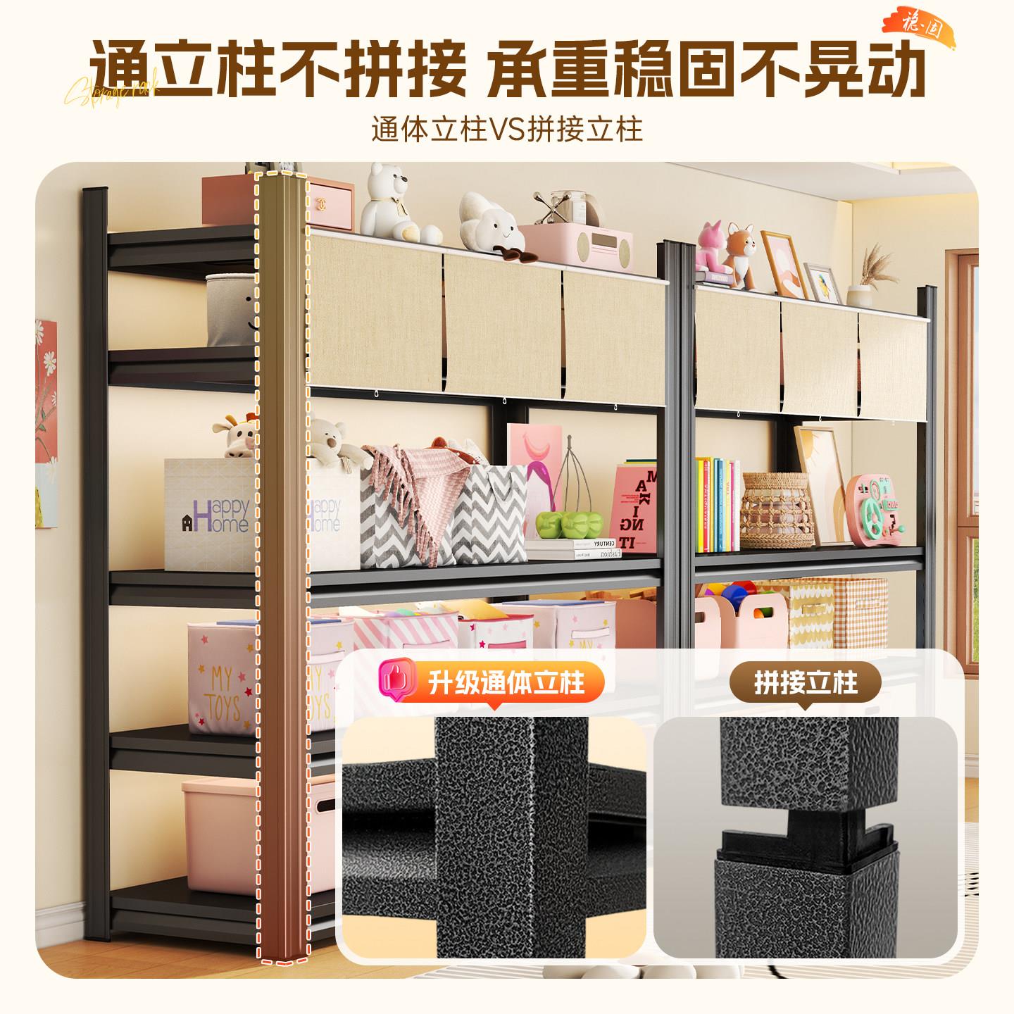 Multi-layer hole board shelves household steel balcony shelves indoor kitchen floor-standing storage shelves dust-proof storage